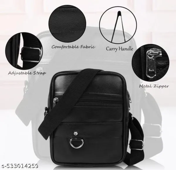 Black_Faux_Leather_Crossbody_Sling_Bag_For_Men