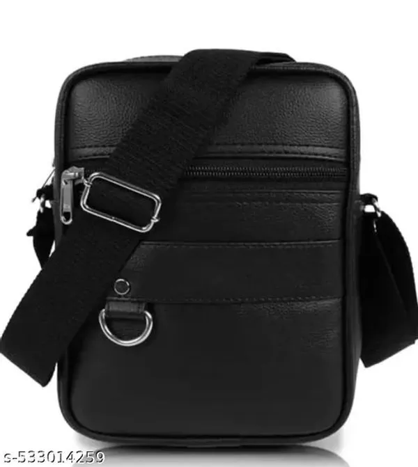 Black_Faux_Leather_Crossbody_Sling_Bag_For_Men