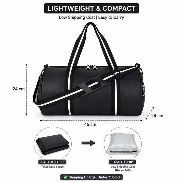 Black_Faux_Leather_Gym_Duffel_Bag_For_Men