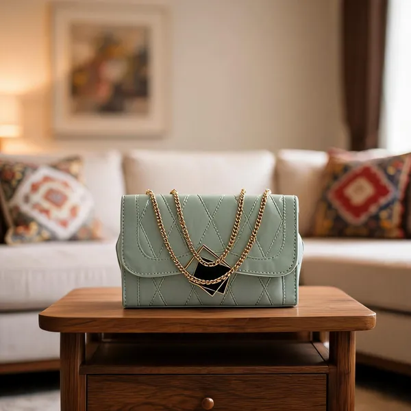 Green_Pu_Sling_Bag_For_Women