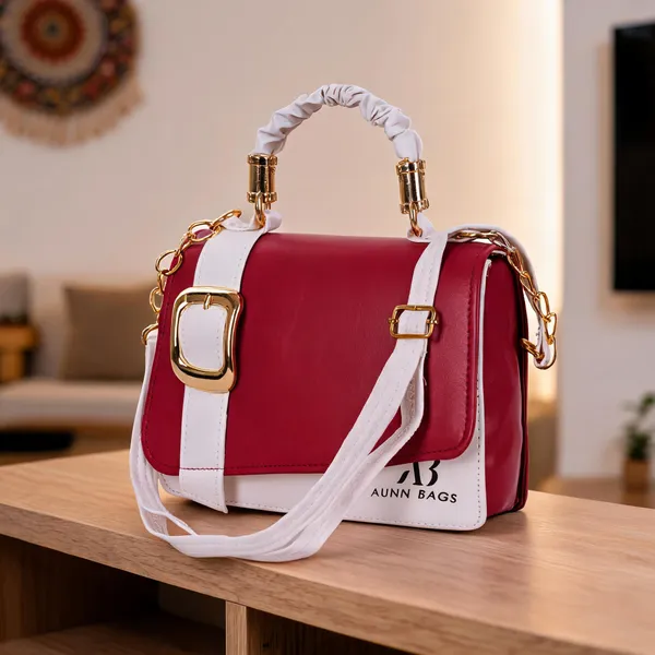 Maroon_Pu_Sling_Bag_For_Women
