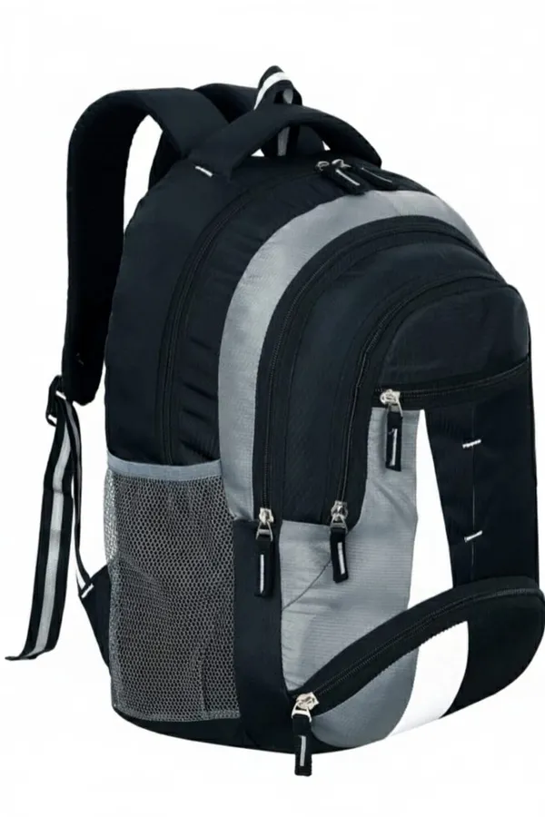 Black_Faux_Leather_Multi_Compartment_Laptop_Backpack_For_Men