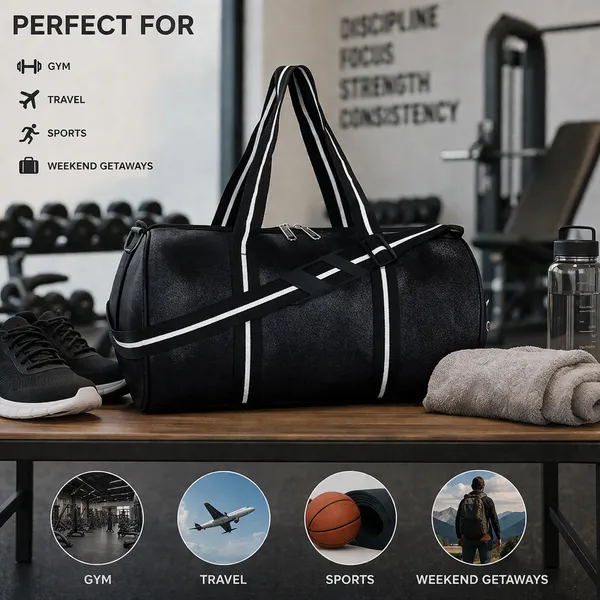 Black_Faux_Leather_Gym_Duffel_Bag_For_Men