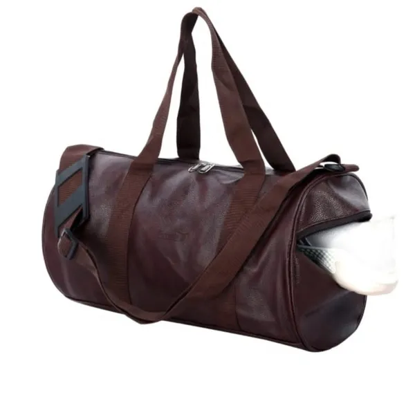 Brown_Faux_Leather_Gym_Duffel_Bag_With_Shoe_Compartment