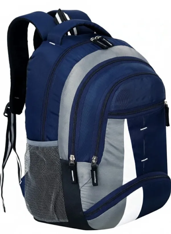 Blue_Faux_Leather_Multi_Compartment_Laptop_Backpack_For_Men