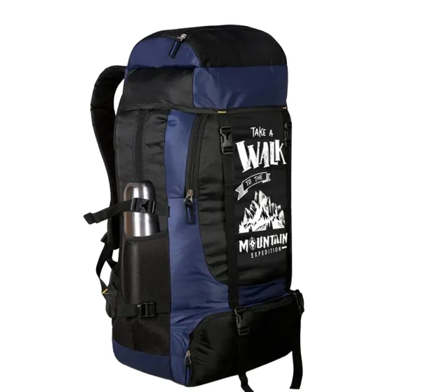 Navy_Blue_Faux_Leather_Trekking_Backpack_For_Men
