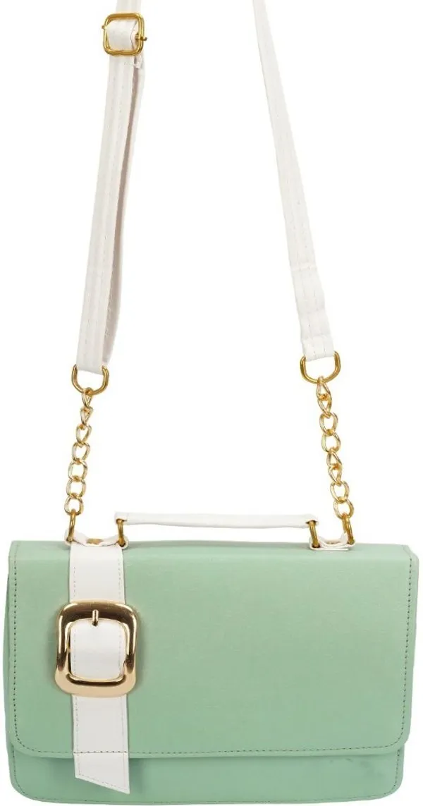 Green_Pu_Sling_Bag_For_Women