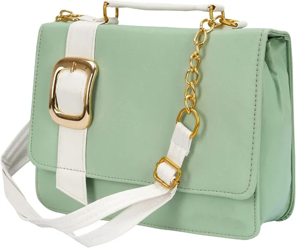 Green_Pu_Sling_Bag_For_Women