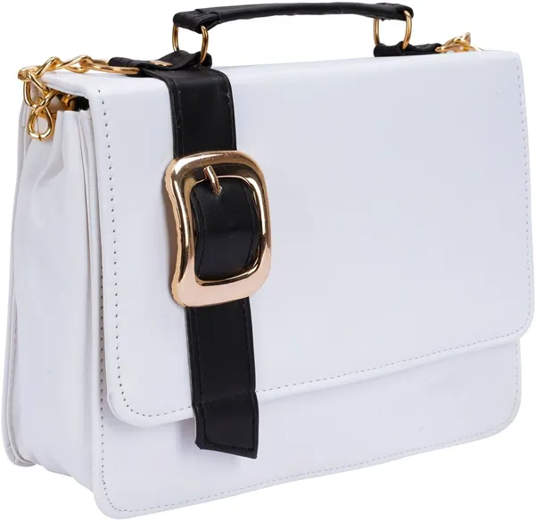 White_Pu_Sling_Bag_For_Women
