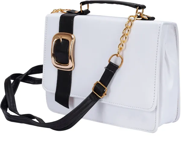 White_Pu_Sling_Bag_For_Women