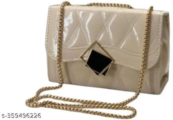 Cream_Pu_Sling_Bag_For_Women