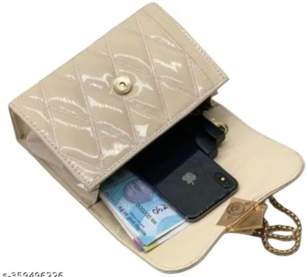 Cream_Pu_Sling_Bag_For_Women