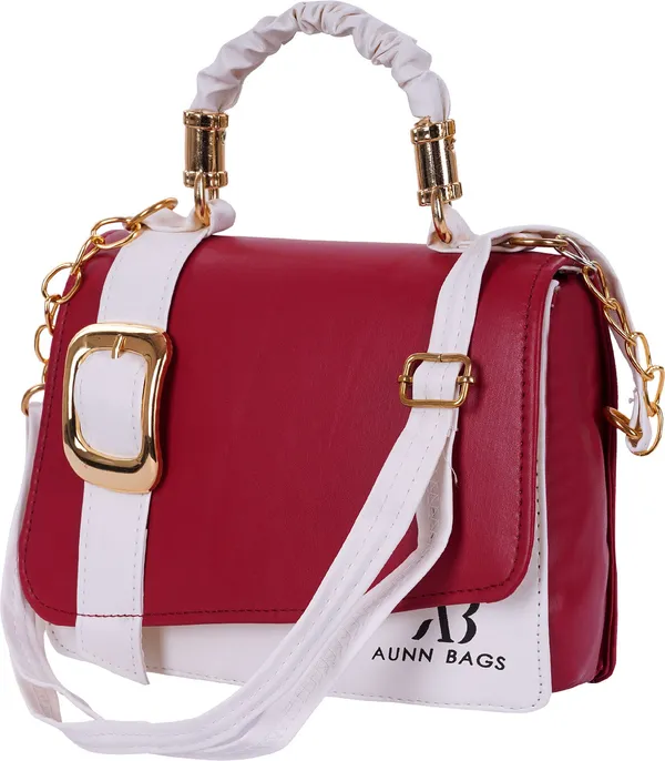 Maroon_Pu_Sling_Bag_For_Women
