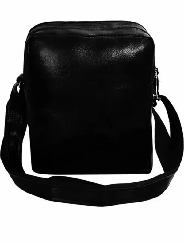 Black_Faux_Leather_Textured_Crossbody_Sling_Bag_For_Men