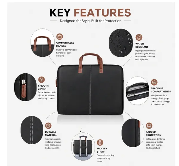 Salvira_Premium_Laptop_Messenger_Bag_|_15.6_Inch_Office_Laptop_Sleeve_Case_|_Water-Resistant_Business_Briefcase_|_PU_Leather_Handle_|_Lightweight_Laptop_Carry_Bag_for_Men_&_Women_|_Black