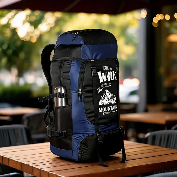 Navy_Blue_Faux_Leather_Trekking_Backpack_For_Men
