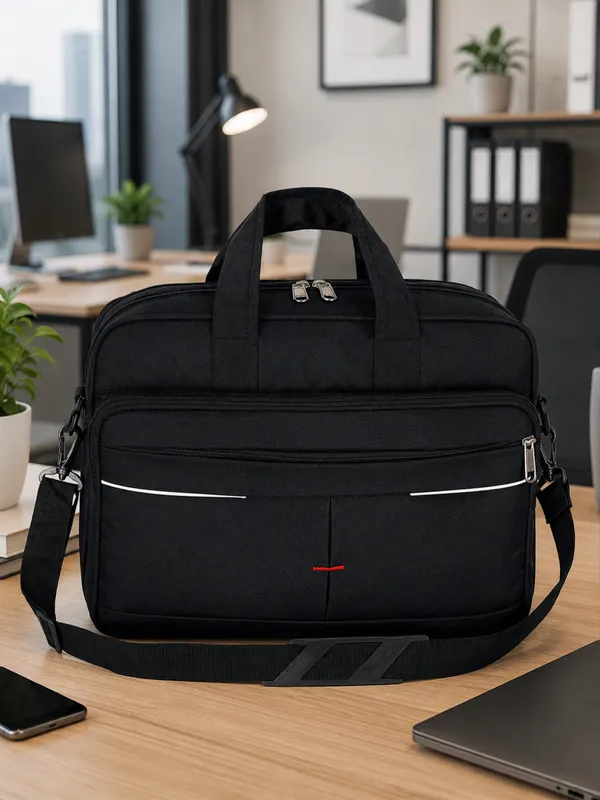 Black_Faux_Leather_Crossbody_File_Messenger_Bag_For_Men