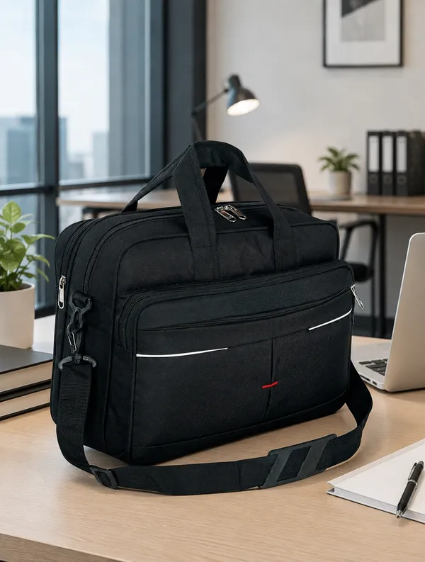 Black_Faux_Leather_Crossbody_File_Messenger_Bag_For_Men