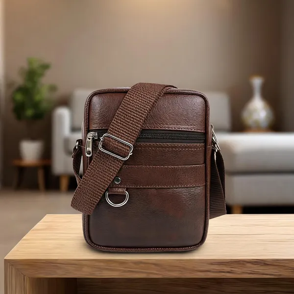 Brown_Faux_Leather_Crossbody_Messenger_Sling_Bag_For_Men