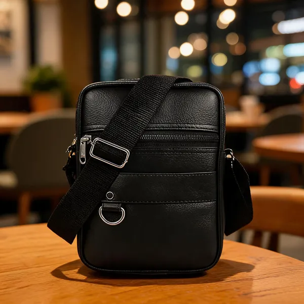 Black_Faux_Leather_Crossbody_Sling_Bag_For_Men