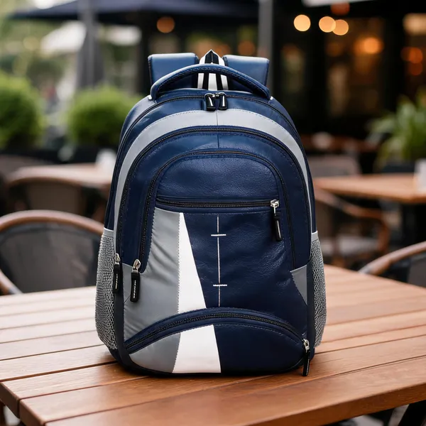 Blue_Faux_Leather_Multi_Compartment_Laptop_Backpack_For_Men