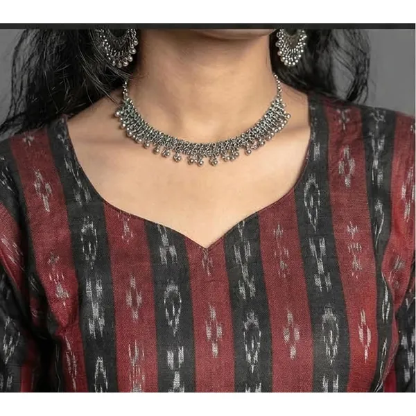 Women_S_Cotton_Blend_Ikat_Printed_Kurti