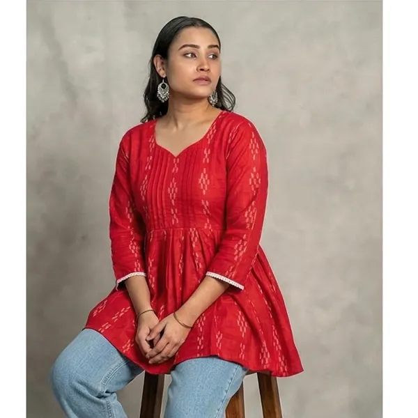 Women_S_Ikat_Cotton_Blend_Kurti