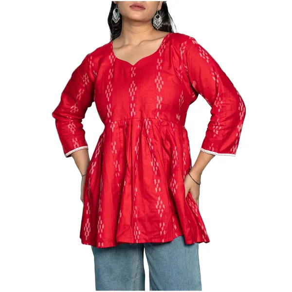 Women_S_Ikat_Cotton_Blend_Kurti
