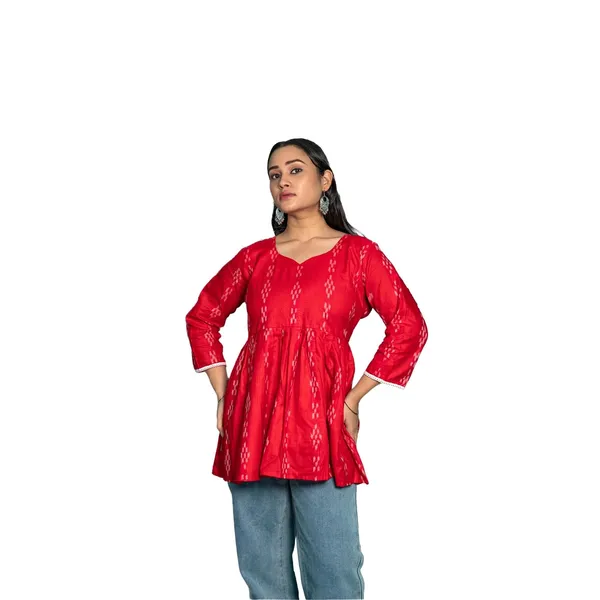 Women_S_Ikat_Cotton_Blend_Kurti
