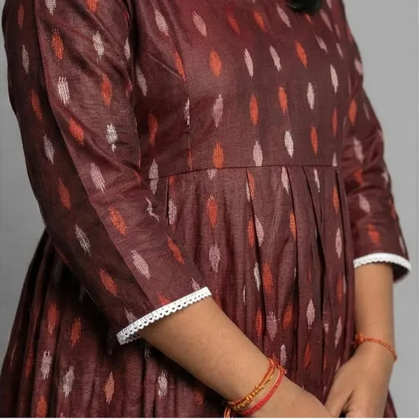Women_S_Cotton_Blend_Ikat_Kurti