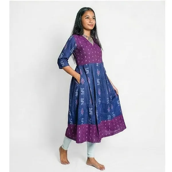 Women_S_Ikat_Design_V_Neck_Kurti