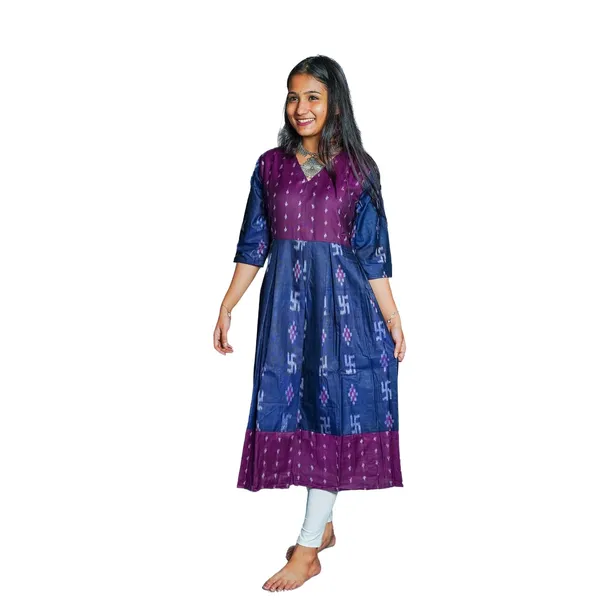 Women_S_Ikat_Design_V_Neck_Kurti