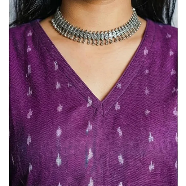 Women_S_Ikat_Design_V_Neck_Kurti