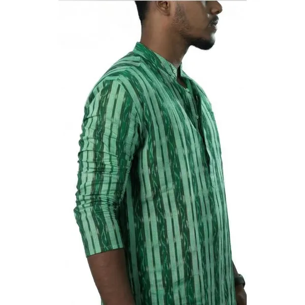 Men_S_Cotton_Blend_Ikat_Printed_Kurta