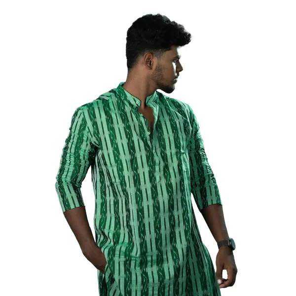 Men_S_Cotton_Blend_Ikat_Printed_Kurta