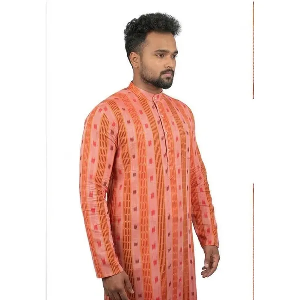Men_S_Cotton_Blend_Ikat_Printed_Kurta
