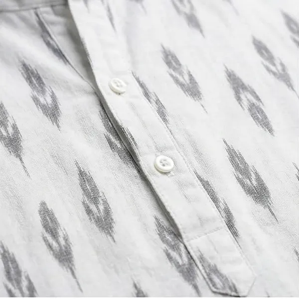 Men_S_Cotton_Blend_Ikat_Printed_Kurta