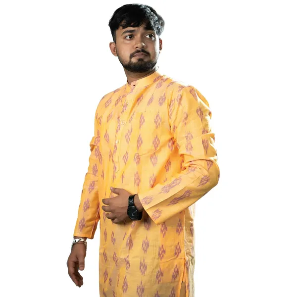 Men_S_Ikat_Printed_Cotton_Blend_Kurta