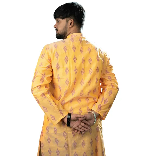 Men_S_Ikat_Printed_Cotton_Blend_Kurta