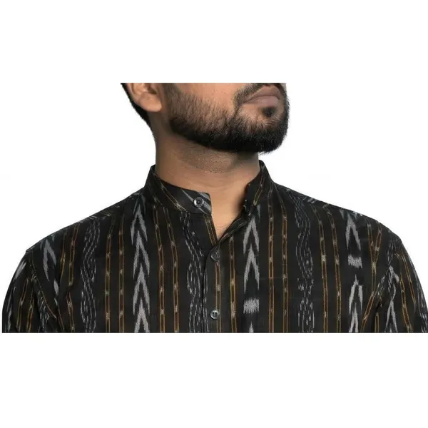 Men_S_Ikat_Printed_Cotton_Blend_Kurta
