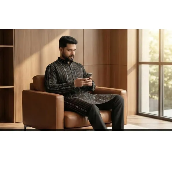 Men_S_Ikat_Printed_Cotton_Blend_Kurta