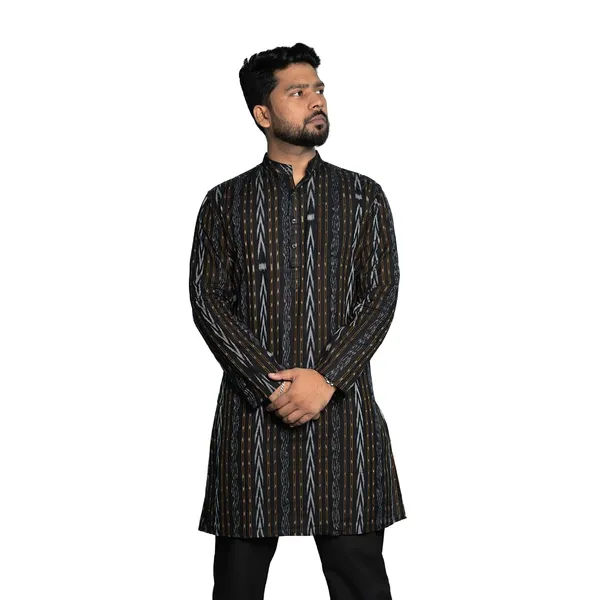 Men_S_Ikat_Printed_Cotton_Blend_Kurta