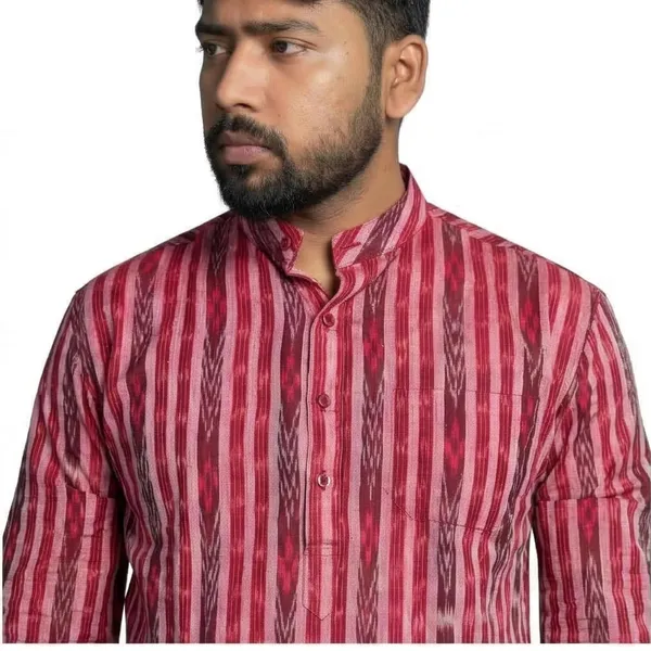 Men_S_Ikat_Printed_Cotton_Blend_Kurta