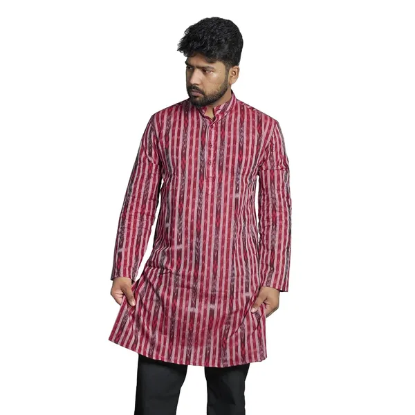 Men_S_Ikat_Printed_Cotton_Blend_Kurta