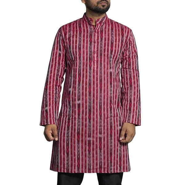 Men_S_Ikat_Printed_Cotton_Blend_Kurta