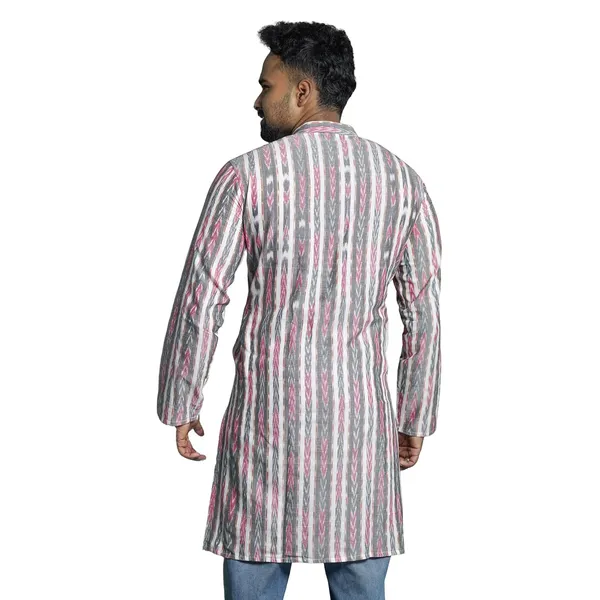 Men_S_Cotton_Blend_Ikat_Printed_Kurta