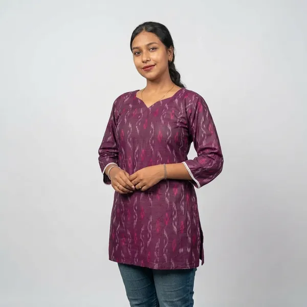Purple_Adult_Short_Kurti_For_Women