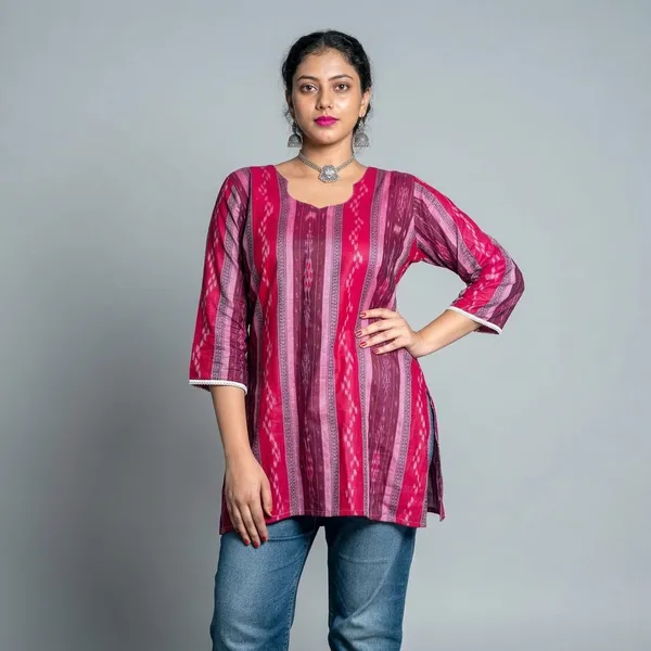 Pink_Adult_Short_Kurti_For_Women