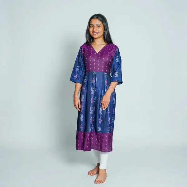 Blue__And_Purple_Adult_Gherao_Long_Kurti_For_Women