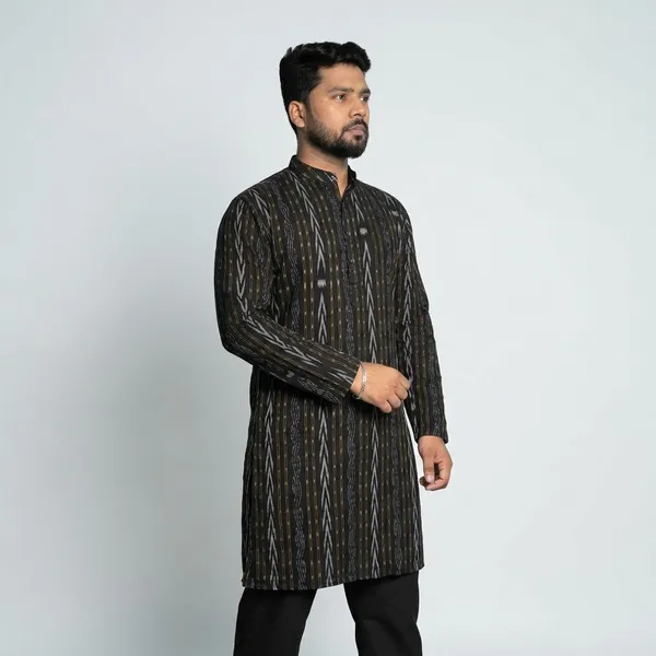 Black__And_Brown_Adult_Kurta_For_Men